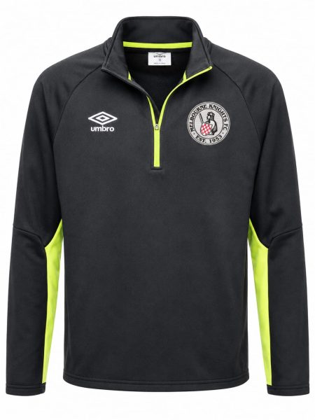 MKFC Umbro 1/4 Zip Pullover- Black/Fluro Yellow